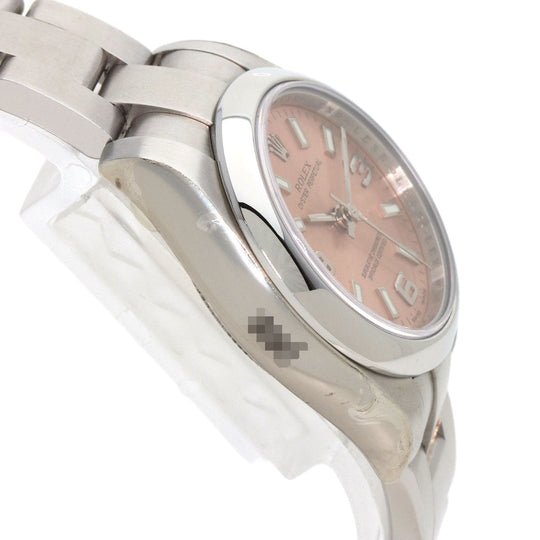 ROLEX Watches Mechanical Automatic 176200 Stainless Steel , Stainless Steel Silver Oyster perpetual pink dial Women Used Authentic