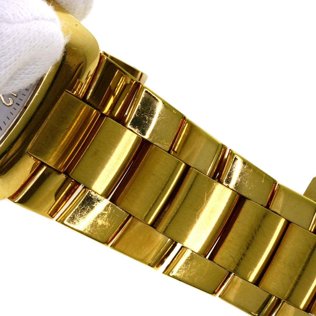 GUCCI Watches Quartz 8500L Gold Plated , Gold Plated gold Square face white dial Women Used Authentic