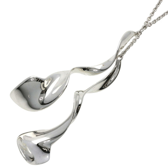 TIFFANY&Co. Necklace SV Silver Orchid Double Frank Gehry Women Used Authentic