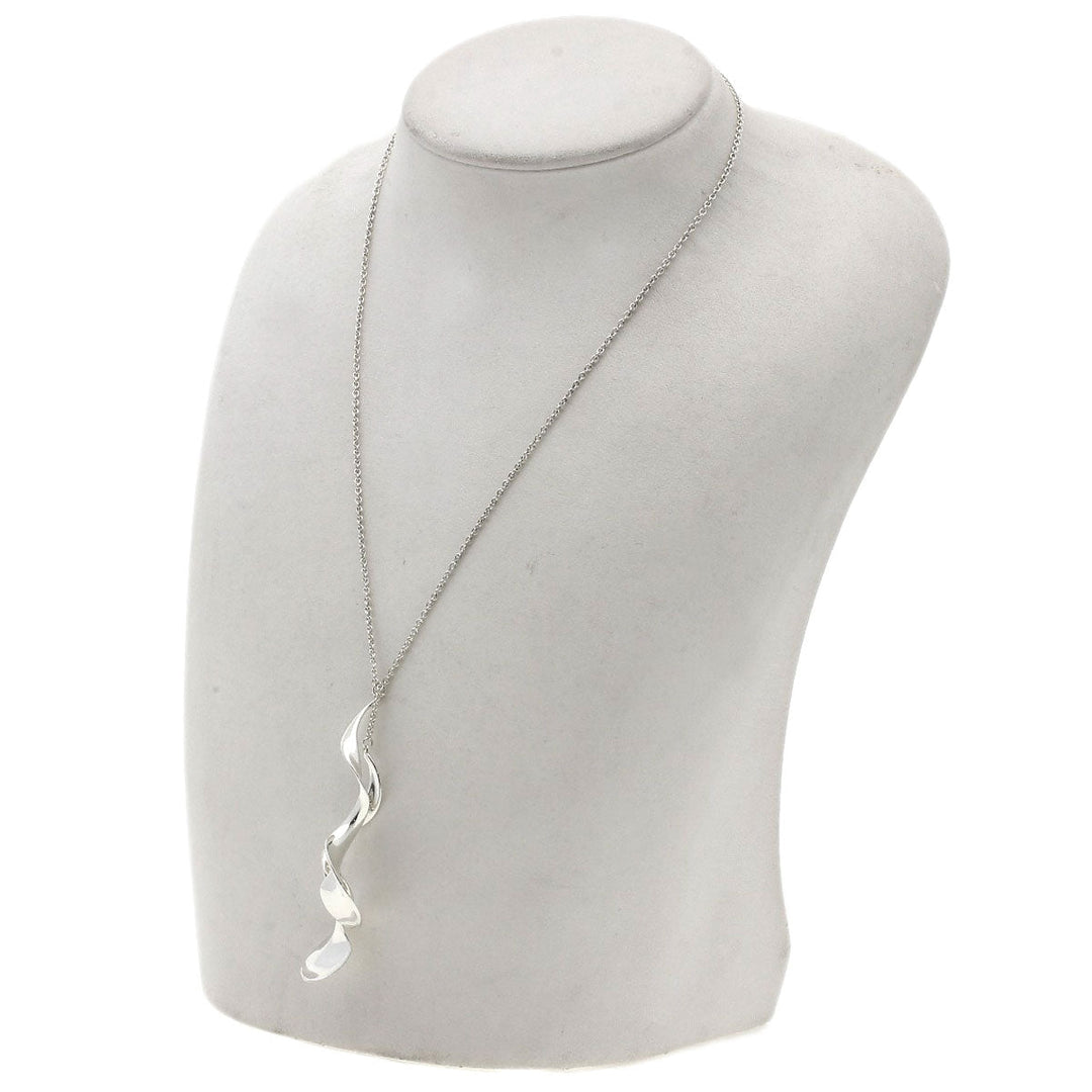 TIFFANY&Co. Necklace SV Silver Orchid Double Frank Gehry Women Used Authentic