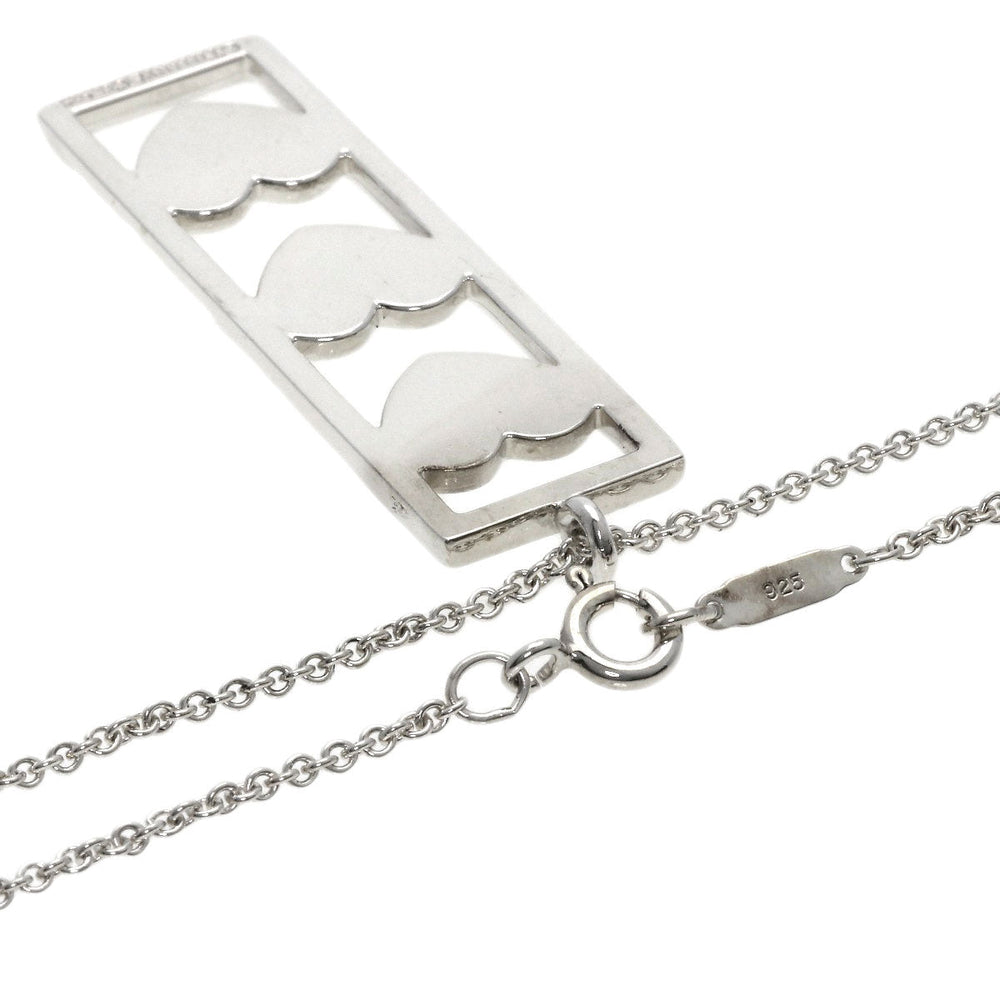 TIFFANY&Co. Necklace SV Silver triple heart plate Women Used Authentic