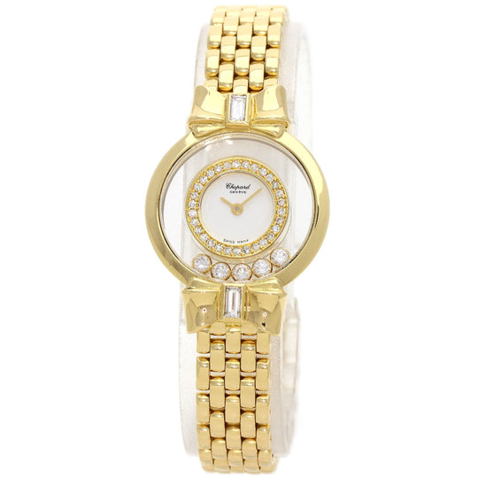 Chopard Watches Quartz 20/5512 18K Yellow Gold gold Happy Diamonds Ribbon with Pin white dial