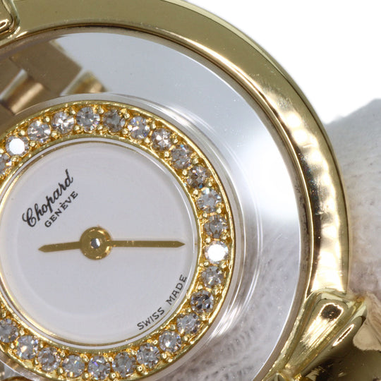Chopard Watches Quartz 20/5512 18K Yellow Gold gold Happy Diamonds Ribbon with Pin white dial