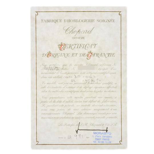 Chopard Watches Quartz 20/5512 18K Yellow Gold gold Happy Diamonds Ribbon with Pin white dial