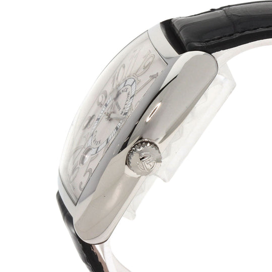 FRANCK MULLER Watches Mechanical Automatic 7851SCDTREL Stainless Steel, Leather Silver Tonneau Curvex Relief Date Silver dial mens Used Authentic