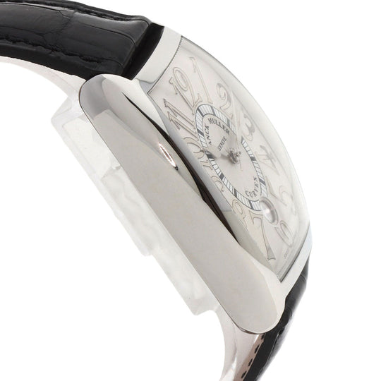 FRANCK MULLER Watches Mechanical Automatic 7851SCDTREL Stainless Steel, Leather Silver Tonneau Curvex Relief Date Silver dial mens Used Authentic