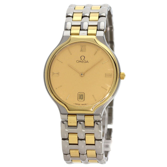 OMEGA Watches Quartz Stainless Steel , SSxGP gold De Ville gold dial mens Used Authentic