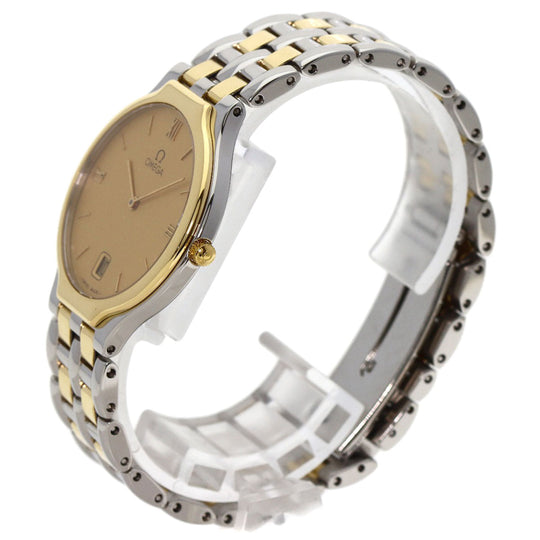 OMEGA Watches Quartz Stainless Steel , SSxGP gold De Ville gold dial mens Used Authentic