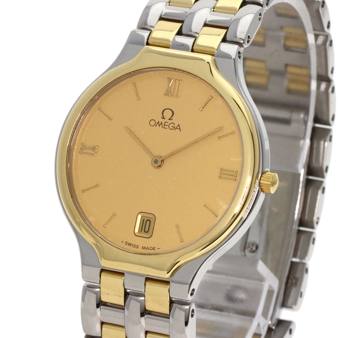 OMEGA Watches Quartz Stainless Steel , SSxGP gold De Ville gold dial mens Used Authentic