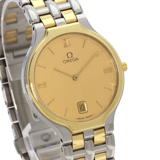 OMEGA Watches Quartz Stainless Steel , SSxGP gold De Ville gold dial mens Used Authentic