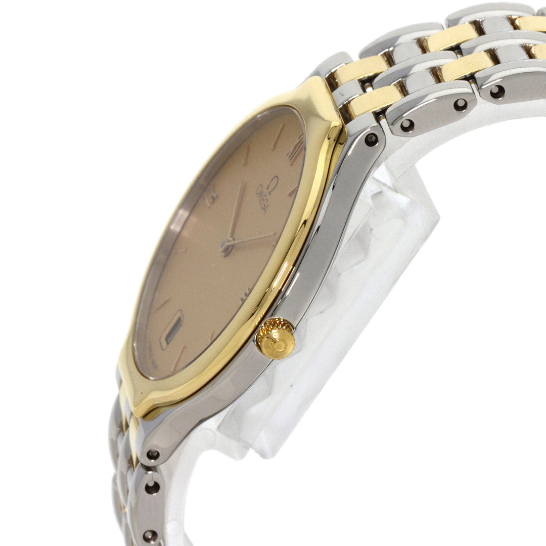 OMEGA Watches Quartz Stainless Steel , SSxGP gold De Ville gold dial mens Used Authentic