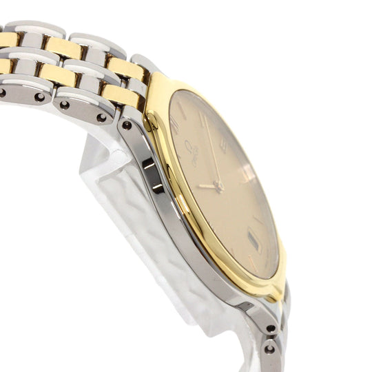 OMEGA Watches Quartz Stainless Steel , SSxGP gold De Ville gold dial mens Used Authentic