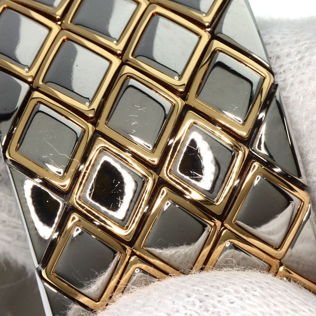 CHANEL Watches Quartz H0475 Stainless Steel Silver Matelasse Maker Complete black dial