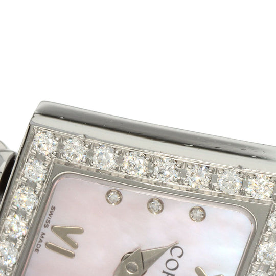 CORUM Watches Quartz 101.414.20 Stainless Steel Silver Trapeze Diamond Pink shell dial
