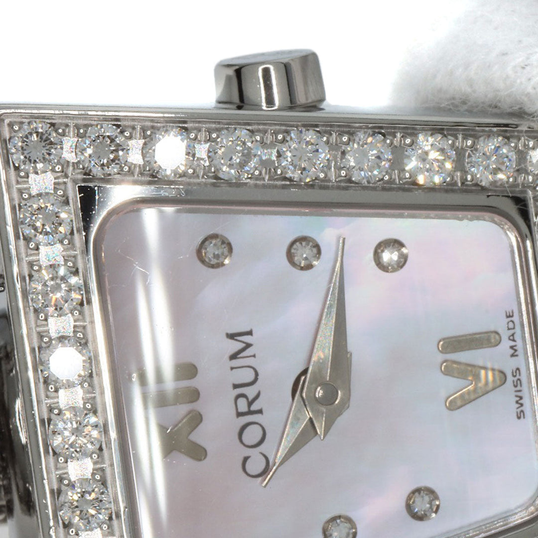 CORUM Watches Quartz 101.414.20 Stainless Steel Silver Trapeze Diamond Pink shell dial