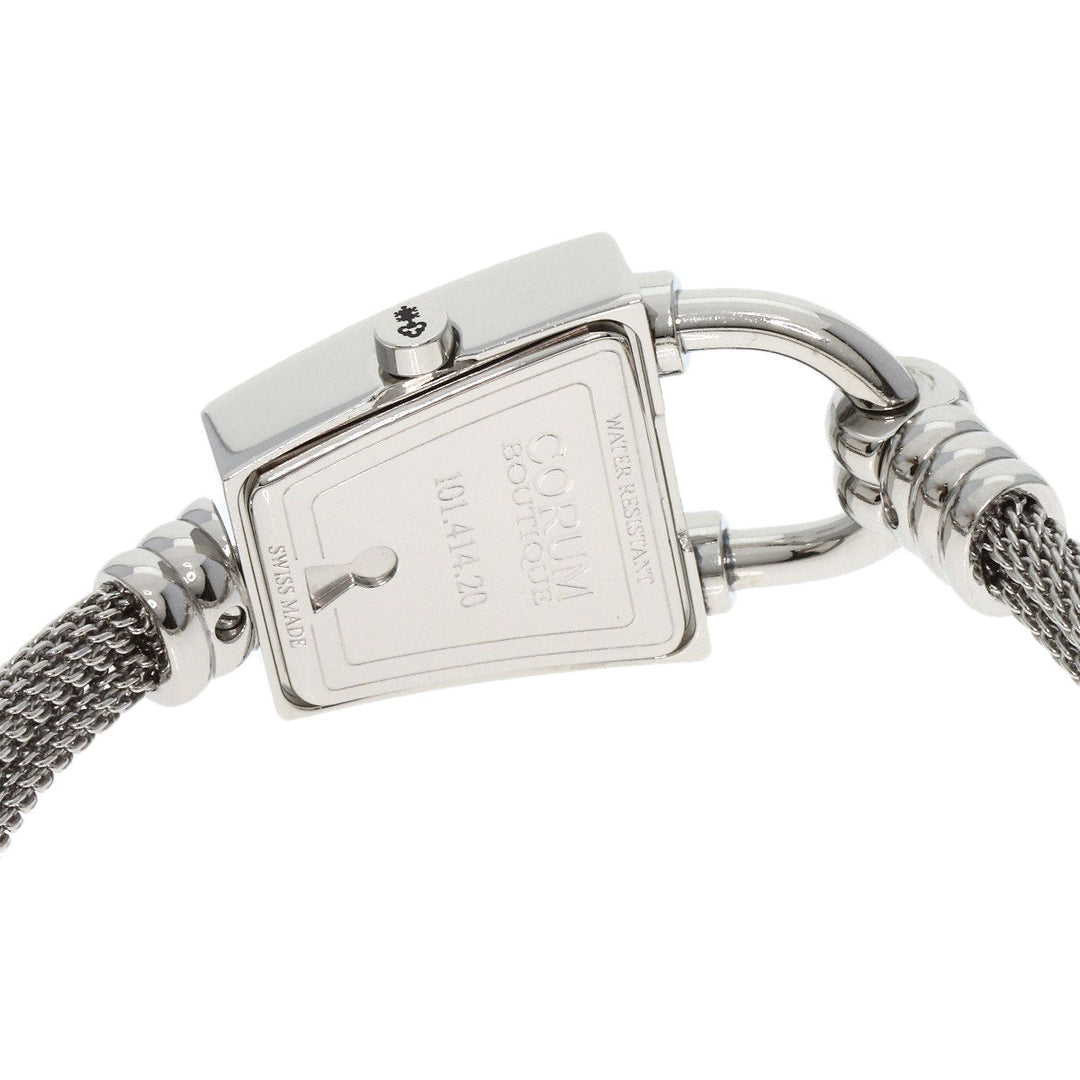 CORUM Watches Quartz 101.414.20 Stainless Steel Silver Trapeze Diamond Pink shell dial