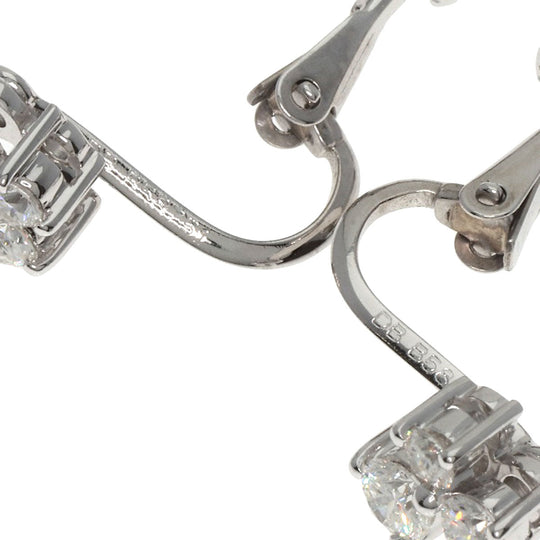 De Beers Earring K18WG Silver Diamond Cocktail Fizz Women Used Authentic