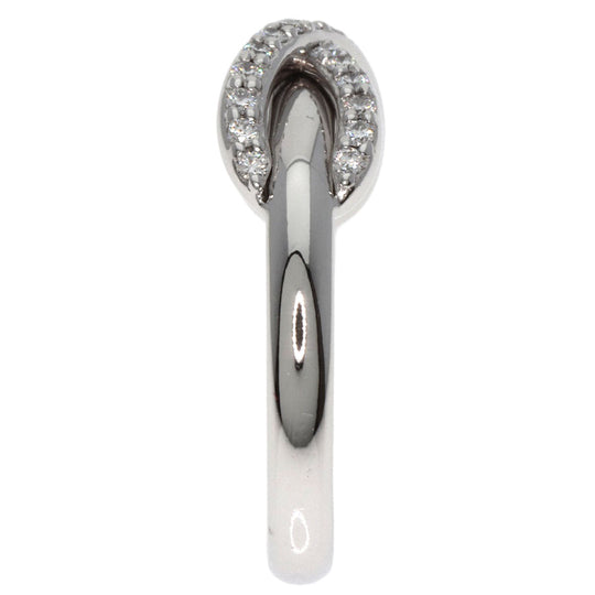 TIFFANY&Co. Ring K18WG Silver Infinity Diamond Women Used Authentic