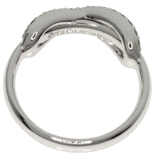 TIFFANY&Co. Ring K18WG Silver Infinity Diamond Women Used Authentic
