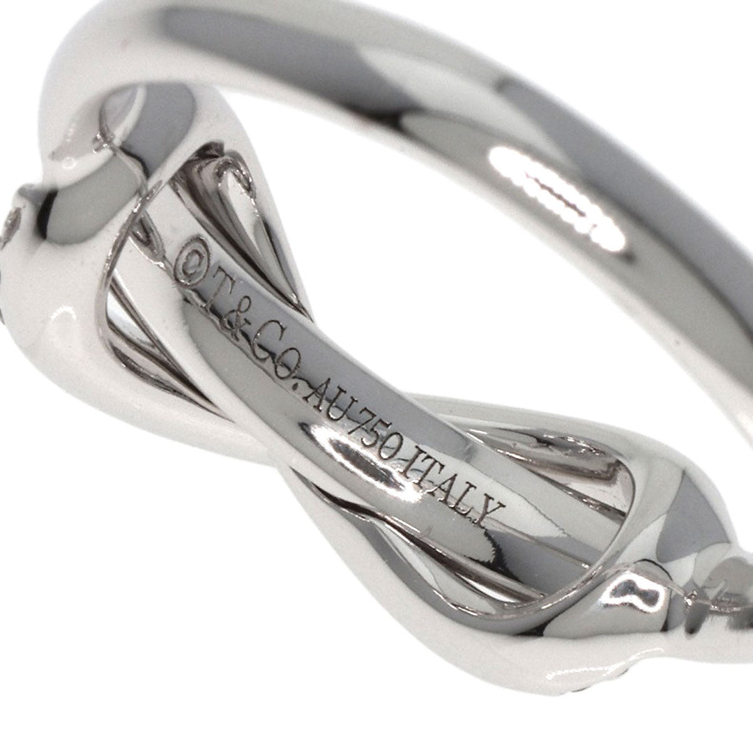 TIFFANY&Co. Ring K18WG Silver Infinity Diamond Women Used Authentic