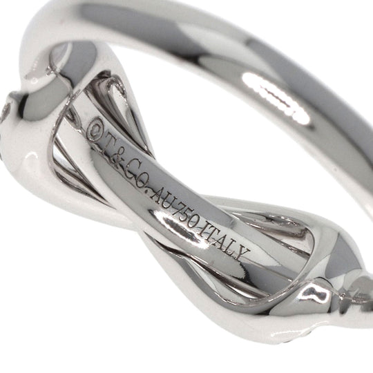 TIFFANY&Co. Ring K18WG Silver Infinity Diamond Women Used Authentic