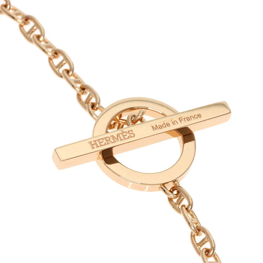 HERMES bracelet 18K Pink Gold gold Chene Dunkle Verso SH size Women Used Authentic