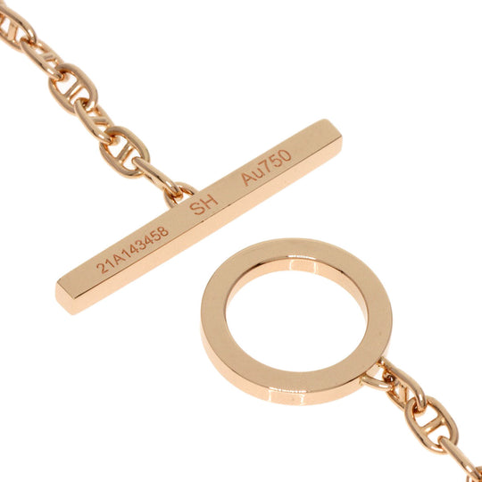 HERMES bracelet 18K Pink Gold gold Chene Dunkle Verso SH size Women Used Authentic