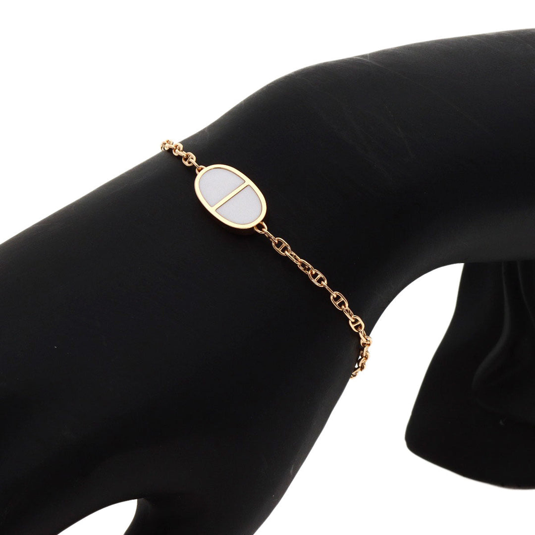 HERMES bracelet 18K Pink Gold gold Chene Dunkle Verso SH size Women Used Authentic