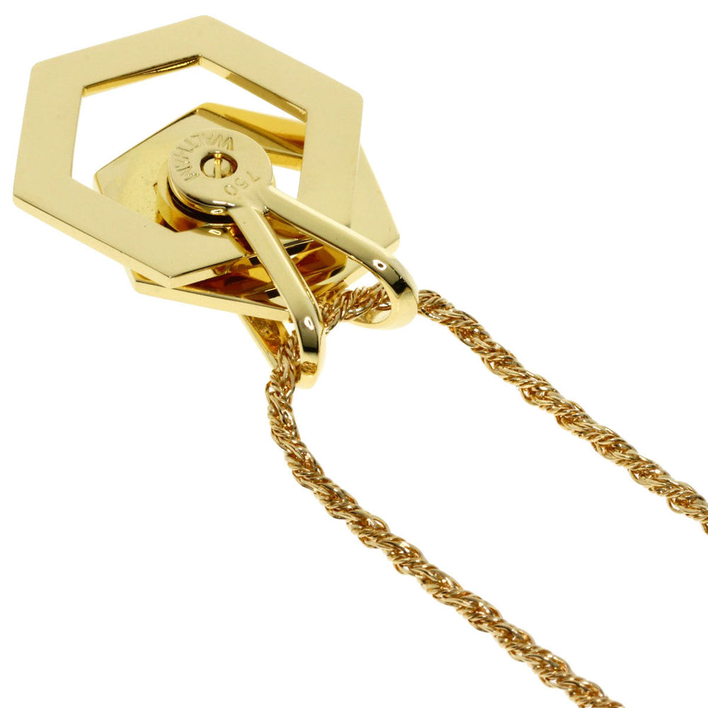 WALTHAM Necklace 18K Yellow Gold gold Swing diamond Women Used Authentic