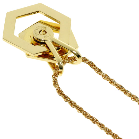 WALTHAM Necklace 18K Yellow Gold gold Swing diamond Women Used Authentic