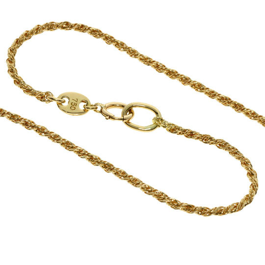 WALTHAM Necklace 18K Yellow Gold gold Swing diamond Women Used Authentic
