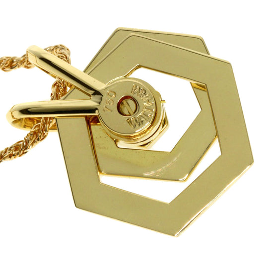WALTHAM Necklace 18K Yellow Gold gold Swing diamond Women Used Authentic