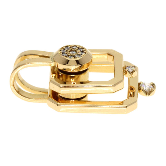 WALTHAM Pendant top 18K Yellow Gold gold Swing diamond Women Used Authentic