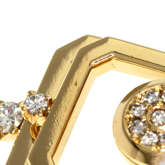 WALTHAM Pendant top 18K Yellow Gold gold Swing diamond Women Used Authentic
