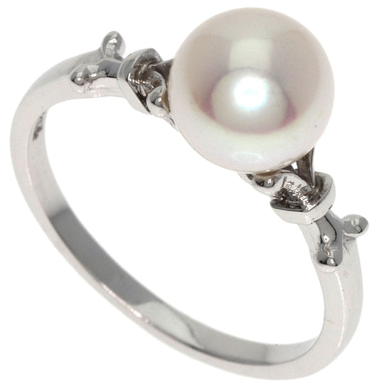 MIKIMOTO Ring K14WG Silver Pearl