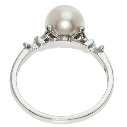 MIKIMOTO Ring K14WG Silver Pearl