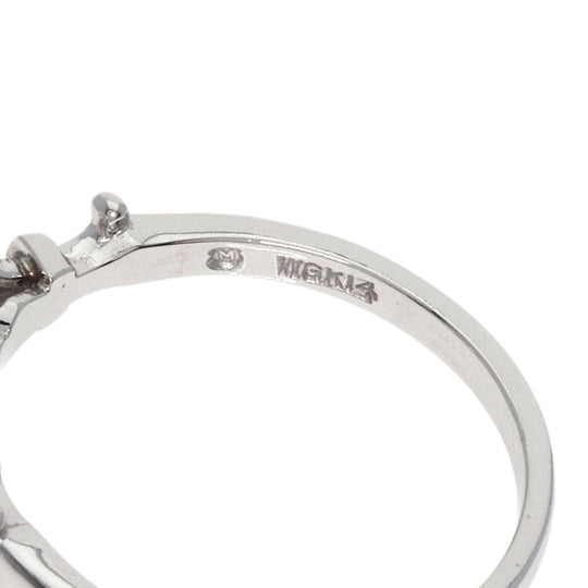MIKIMOTO Ring K14WG Silver Pearl