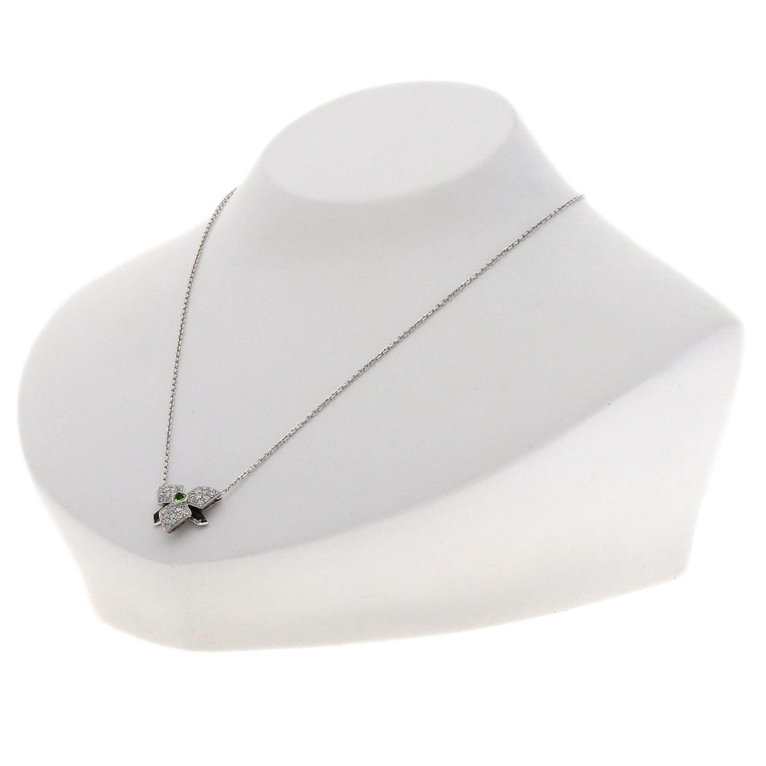CARTIER Necklace K18WG Silver Caresse d'Orchidee par Cartier Tsavorite Onyx Diamond