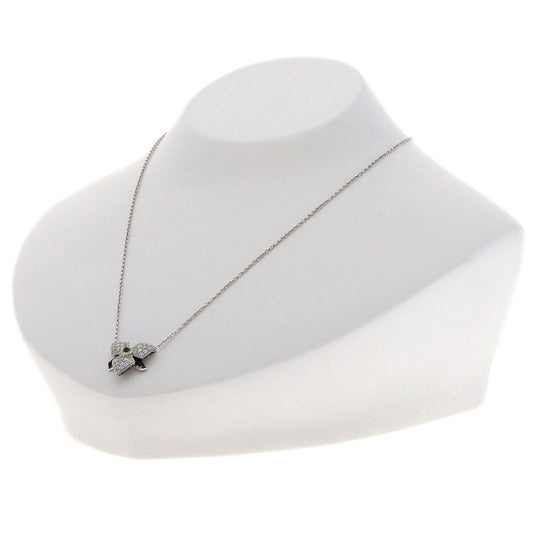 CARTIER Necklace K18WG Silver Caresse d'Orchidee par Cartier Tsavorite Onyx Diamond