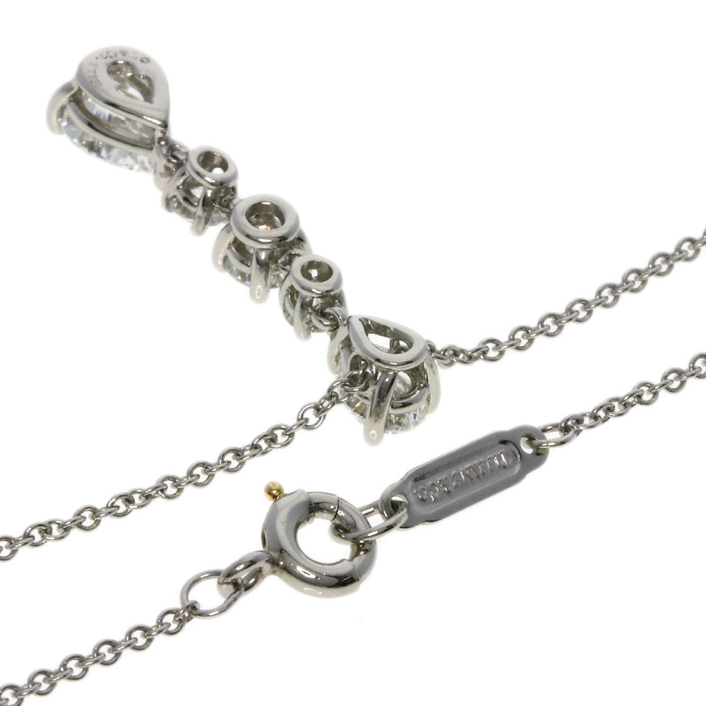 TIFFANY&Co. Necklace PT950 Silver Swing Drop Diamond Women Used Authentic