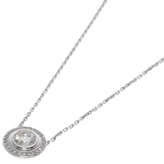 CARTIER Necklace K18WG Silver Damour Diamond
