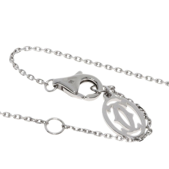CARTIER Necklace K18WG Silver Damour Diamond