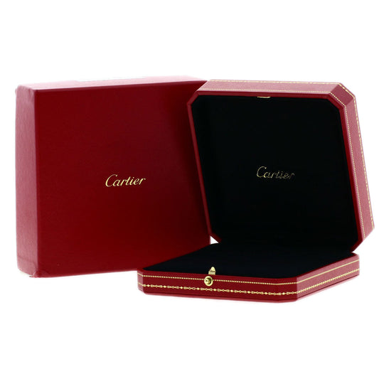 CARTIER Necklace K18WG Silver Damour Diamond