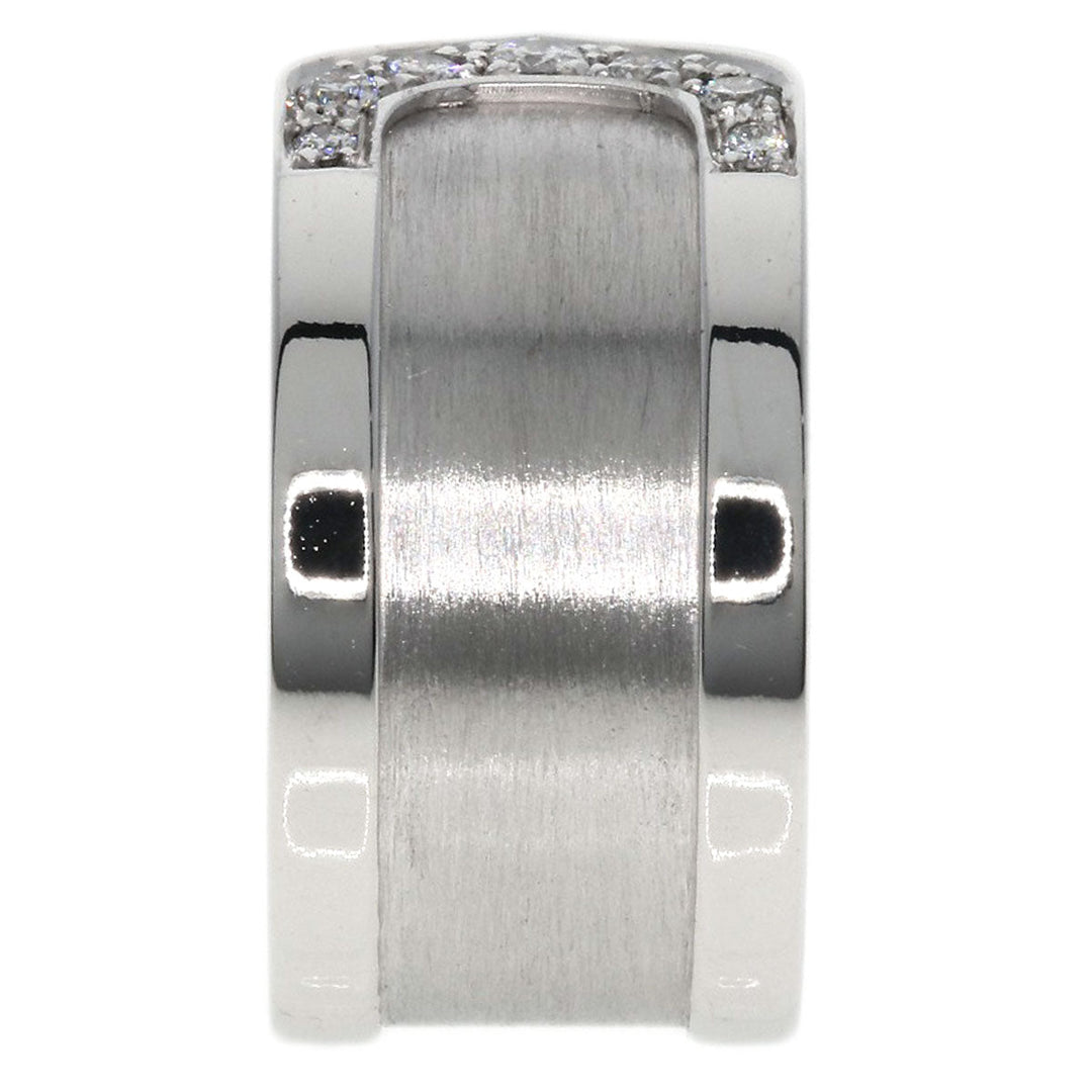 CARTIER Ring K18WG Silver C2 Diamond #48 Women Used Authentic