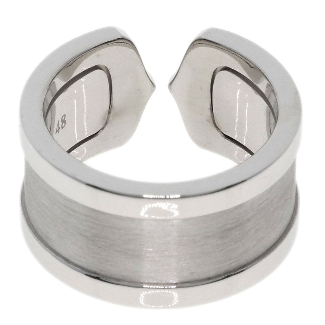 CARTIER Ring K18WG Silver C2 Diamond #48 Women Used Authentic
