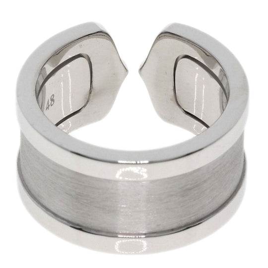 CARTIER Ring K18WG Silver C2 Diamond #48 Women Used Authentic