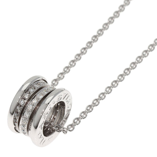 BVLGARI Necklace K18WG Silver B-zero1 be zero one diamond