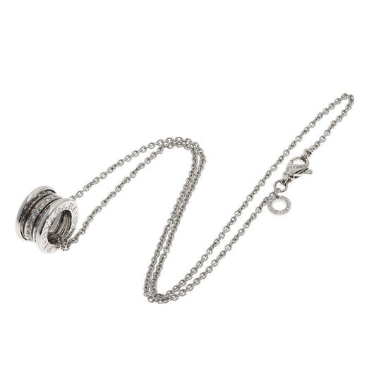 BVLGARI Necklace K18WG Silver B-zero1 be zero one diamond