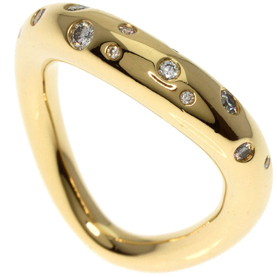 Georg Jensen Ring 18K Yellow Gold gold Offspring Diamond 52-53 Women Used Authentic
