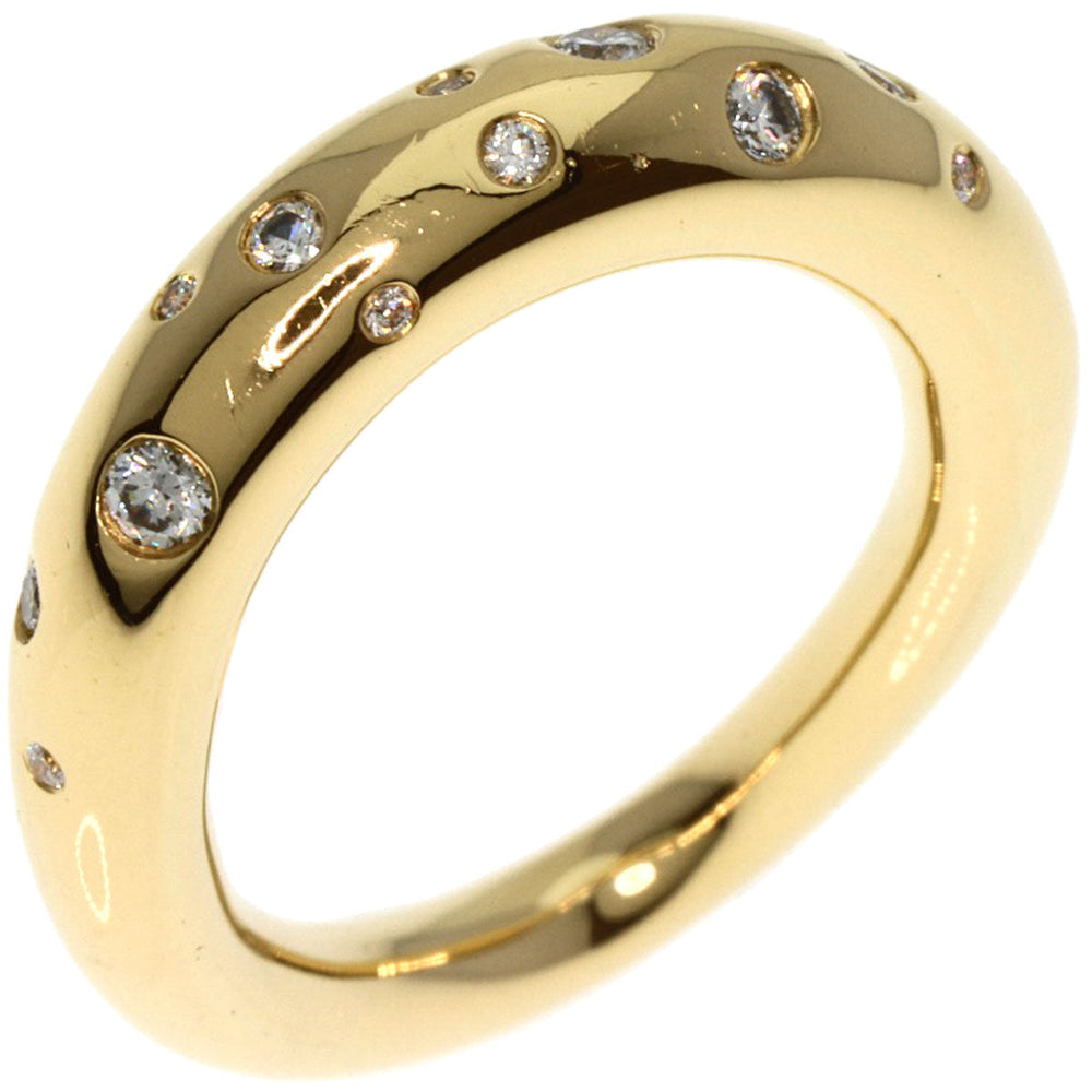 Georg Jensen Ring 18K Yellow Gold gold Offspring Diamond 52-53 Women Used Authentic